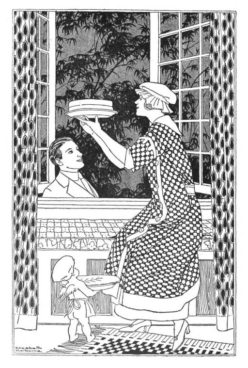 Bettina shows a cake to Bob