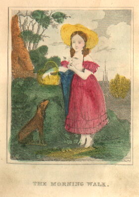 girl with dog and basket