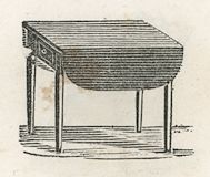 a table with a drawer