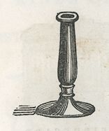 a metal candlestick
