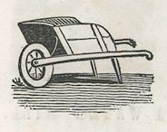 a wooden wheelbarrow