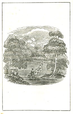 Two children on a raft
