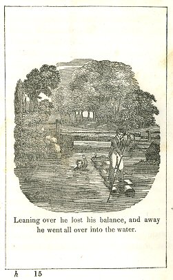 Rollo falls into the stream