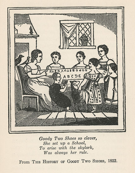 children and teacher; poem below
