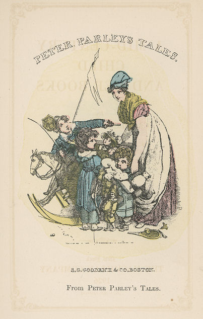 woman and 3 children with toys; text below