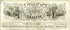 Youth’s Penny Gazette, 1853