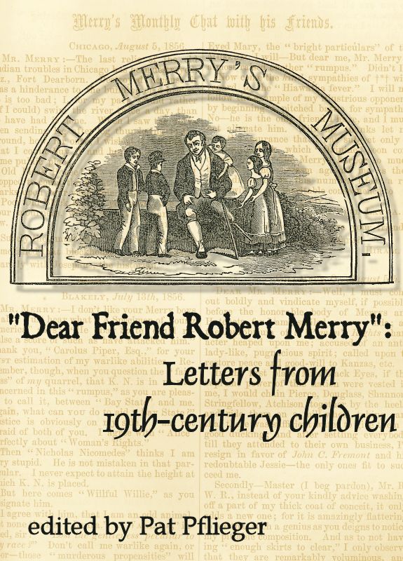 Robert Merry, with a wooden leg, talks with five white children