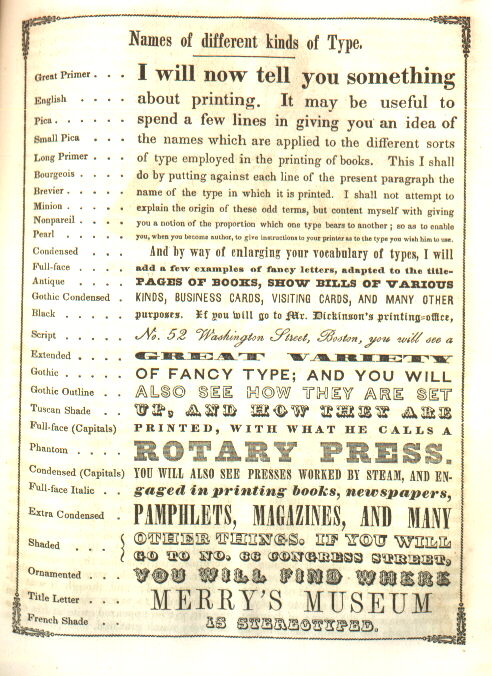 page of type