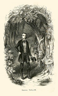 a man stands among trees