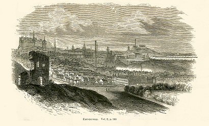 view of ruins and a small city