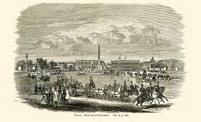 people in a wide plaza