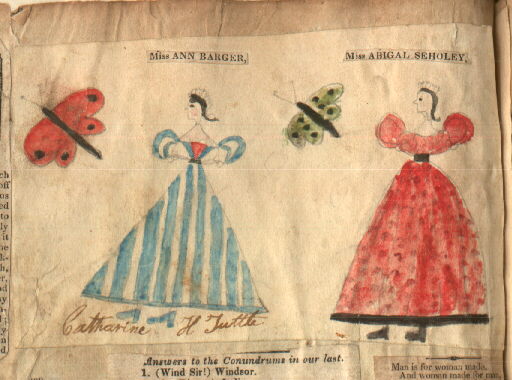 two girls, painted by Catharine H. Tuttle