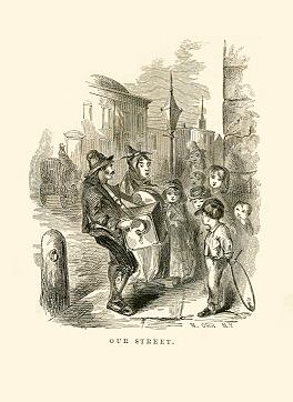 street musicians entertain children