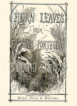 fern leaves, with book title