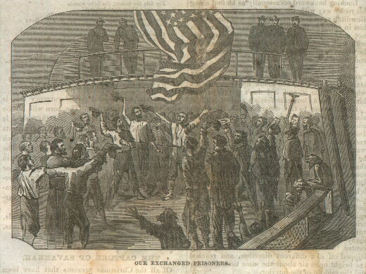 illus of exchanged prisoners