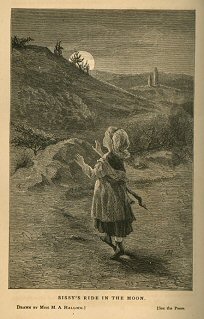 Sissy, looking at the moon