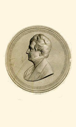 Goodrich's profile on a medal